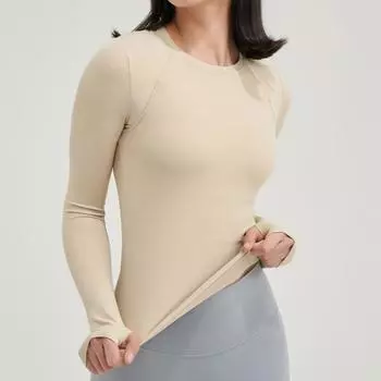 Одежда для йоги для женщин, для бега, для занятий профессиональным пилатесом, быстросохнущие топы с длинными рукавами, новая одежда для фитнеса на осень и зиму S чёрный