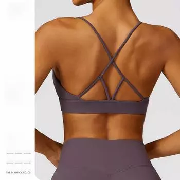 Одежда для йоги Sanded Back: Ударопрочный спортивный бюстгальтер и жилет для фитнеса для женщин - Распродажа, возврату и обмену не подлежит Large