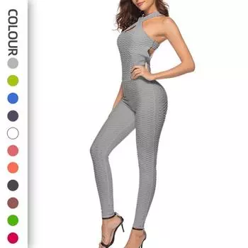 Одежда для йоги Сексуальная спина бедра лифтинг брюшной пресс фитнес одежда спортивный костюм Йога комбинезон женский S красный