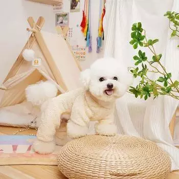 Одежда для кошек и собак Одежда для домашних животных Осенняя и зимняя одежда Arctic Plush для четвероногих собак Одежда для маленьких собак Bichon Teddy 3XL красный