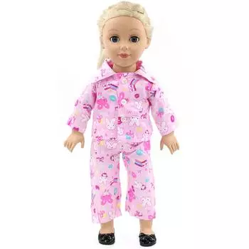 Одежда для кукол, 18-дюймовые аксессуары для кукол, милые стильные пижамы, розовый костюм для домашнего обслуживания розовый