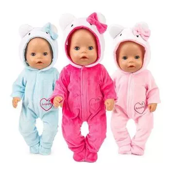 Одежда для кукол 43 см для кукол 17 дюймов, кукла Baby Born, милые джемперы, комбинезон + обувь, теплая одежда для куклы, детский рождественский подарок