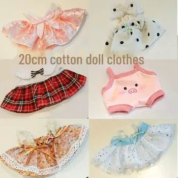 Одежда для кукол из хлопка 20 см: Милое кружевное платье принцессы Лолиты в студенческом стиле 20cm Cotton Doll