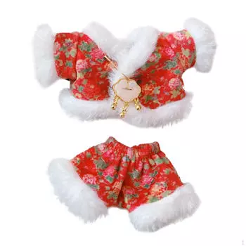 Одежда для кукол из хлопка Классический костюм Тан Аксессуары Одежда Нарядный наряд Милый without scarf