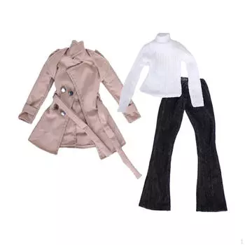 Одежда для кукол-малышек, костюм ручной работы, пеленальное платье, повседневная одежда /3 куклы BJD 3x Trench Coat Suit