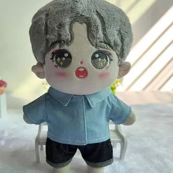 Одежда для кукол, плюшевая кукольная рубашка с лацканами, аксессуары для одежды, симпатичная мини-кукольная рубашка, кукла-идол 10cm розовый