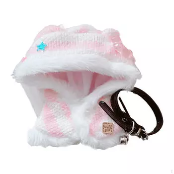 Одежда для кукол плюшевая накидка мультяшная мягкая шаль одежда для кукол 17 см розовая розовый