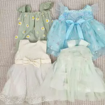 Одежда для кукол, подходит для 50-55 см, силиконовая кукла реборн, ручная работа, одежда принцессы для малышей, комплект платьев, аксессуары для кукол