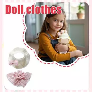 Одежда для кукол Подходящие аксессуары для кукол 1 платье + 1 шляпа Без кукол One Size розовый