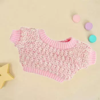 Одежда для кукол, предметы для ролевых игр для маленьких девочек, одежда для плюшевых фигурок 6,69 дюйма и 5,91 дюйма розовый