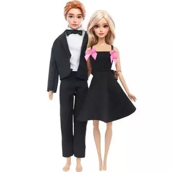 Одежда для кукол ручной работы, парные наряды для Кена, аксессуары для куклы Барби, костюм, праздничная одежда, платье 1/6, 30 см, игрушечный кукольный домик