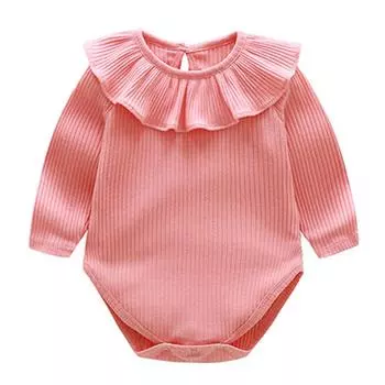 Одежда для мальчиков и девочек, комбинезон, толстовка, комбинезон с длинными рукавами, топ, осенне-зимний наряд 66 розовый