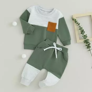 Одежда для маленьких мальчиков на осень-зиму, одежда для маленьких мальчиков, 6 месяцев, 12 месяцев, 18 месяцев, 24 месяца, 3 года, толстовка с круглым вырезом и брюки, спортивный костюм, одежда для маленьких мальчиков