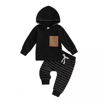 Одежда для маленьких мальчиков, осенне-зимний комплект из 2 предметов, комплект с длинными рукавами 110