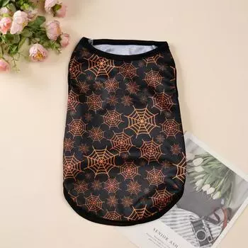 Одежда для маленьких собак на Хэллоуин, мягкий дышащий жилет для щенков, кошачья рубашка, пуловер, забавный праздничный костюм для собак, наряды для домашних животных в Йоркшире XS