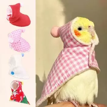 Одежда для маленьких животных для попугая, зимний костюм птицы, теплый плащ-шаль для попугая, домашнее животное, косплей, фото S синий
