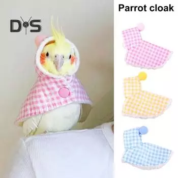Одежда для маленьких животных для попугая, зимний костюм птицы, теплый плащ-шаль для попугая, реквизит для фотосъемки домашних животных для попугаев, волнистый попугайчик L розовый