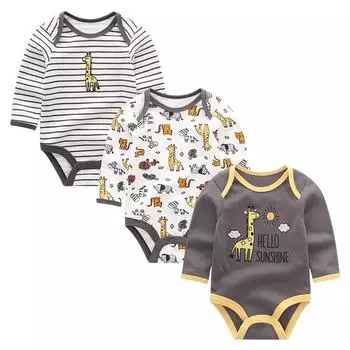 Одежда для малышей, комбинезоны для новорожденных, комбинезон для маленьких мальчиков и девочек, одежда для младенцев с длинными рукавами, товары для малышей