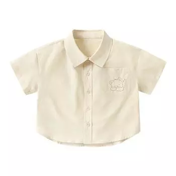 Одежда для малышей, повседневные рубашки с короткими рукавами, летние тонкие рубашки, модные детские топы для мальчиков и девочек 73CM