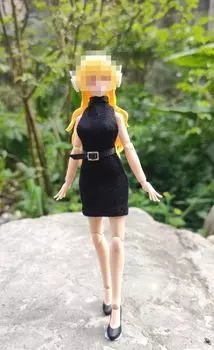 Одежда для масштабной фигурки «Девушка-машина», «Девушка в броне», «Красивая девушка», «Подвижная фигурка солдата», «Одежда», «Милое цельное платье» и тело, а не фигурки 1/12. чёрный