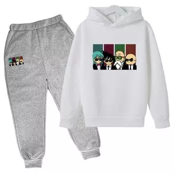 Одежда для отдыха с принтом в стиле аниме для детей от 1 до 12 лет Детская одежда для девочек Летняя одежда для малышей Детские комплекты Повседневная одежда 100