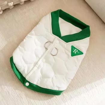 Одежда для питомцев осень и зима теплая стеганая хлопковая корги тяга средняя собака хлопок одежда щенки взрослая собака одежда для собак S (recommended weight 8-5 kg)