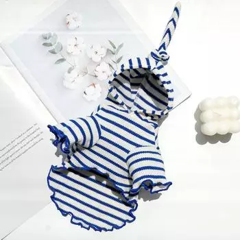 Одежда для питомцев Осень-Зима Полосатая шапка Кот Бигфут Собака Одежда для кошек Тедди Бигбер Собачьи принадлежности XS (bust 30CM recommended weight 2-1.5kg)