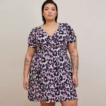 Одежда для полных женщин Толстушка Внешняя торговля Европейский и американский Однотонное Приталенное Стройнящее Леопардовое платье Юбка А-силуэта Средней длины Летнее Flower color 5 pieces