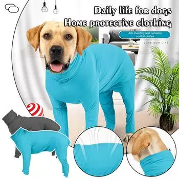 Одежда для предотвращения выпадения шерсти собак, удобная одежда на четыре ноги, удобная послеоперационная одежда, эластичная одежда для собак S синий
