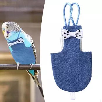 Одежда для птиц с функцией подгузника, идеально подходит для неразлучников и волнистых попугайчиков XS
