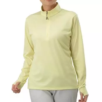 Одежда для путешествий и прогулок на открытом воздухе Dry Vector с длинным рукавом и застежкой-молнией на половину длины B2MA0262 Lemon Grass Japan S to Japanese Size [Mizuno] & (Перейти к) Женский (Эквивалент