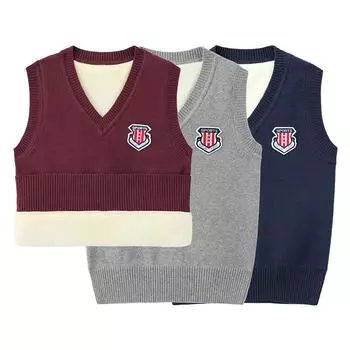 Одежда для родителей и детей для мальчиков и девочек, жилет-свитер, теплый флисовый вязаный жилет, осенне-зимний утепленный жилет 100cm