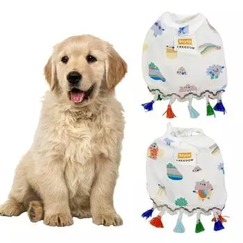 Одежда для щенков с мультяшным узором и кисточкой, кулон, повседневная одежда, костюм для французского бульдога, домашнее животное XS