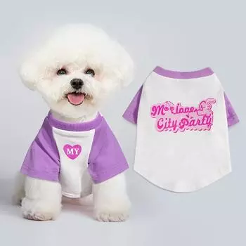 Одежда для собак из чистого хлопка на весну и осень, дышащая, для домашних животных, бишон-шнауцер, для маленьких собак, помертеди, тонкая, летняя S bust 32cm