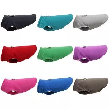 Одежда для собак из плотного однотонного флиса с поводком One size traction (1.4 meters); L