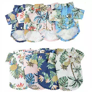 Одежда для собак Одежда для домашних животных Рубашка для собак Тонкая рубашка для маленьких собак Весна и осень Рубашка для кошек Лето XS