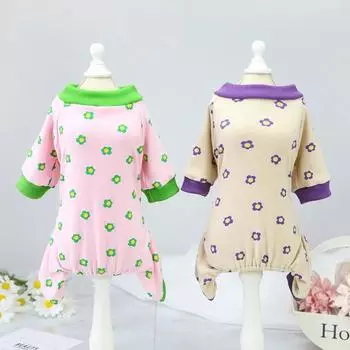 Одежда для собак Осень/Зима Новая Четвероногий плюшевый мишка Маленькая собака Домашний любимец Осень/Зима Цветная Talk Домашняя одежда Одежда для сна S