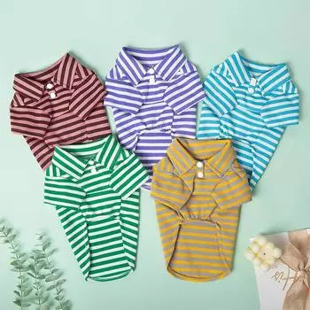 Одежда для собак осень/зима в полоску с двумя ножками, плюшевый мишка, померанский шпиц, тонкая одежда, одежда для собак маленьких собак XS