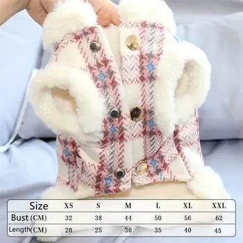 Одежда для собак, осенне-зимнее теплое пальто, одежда для маленьких, средних и больших собак, одежда для чихуахуа, французского бульдога, мопса XXL розовый