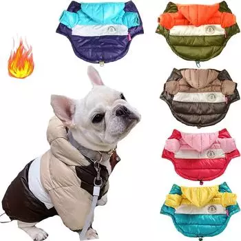 Одежда для собак, осенне-зимняя одежда для домашних животных, водонепроницаемые толстовки для собак, пальто, куртка для щенков, теплая одежда для домашних животных, мягкая одежда для домашних животных, чихуахуа, французский бульдог 10# синий