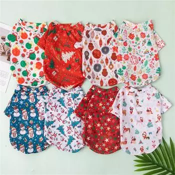 Одежда для собак с принтом Тедди. Кошки Мода Одежда Рождественский Выкройка Товары Для Дома 2024 Одежда Для Собак Собака. Новый привлекательный цвет XS