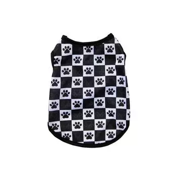 Одежда для собак с принтом, жилет для домашних животных, одежда для маленьких собак, летняя дышащая футболка для кошек и щенков, модные мягкие товары для чихуахуа, Йоркшир XS чёрный