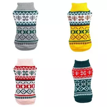 Одежда для собак Свитер для собак с бриллиантами, трикотажная одежда для домашних животных разных спецификаций L зелёный