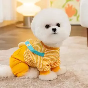 Одежда для собак Трехмерная одежда для цыплят с возможностью буксировки Четвероногие одежды для маленьких собак Осень и зима Утолщенная теплая одежда для домашних животных XS (weight 1-1.5 kg)