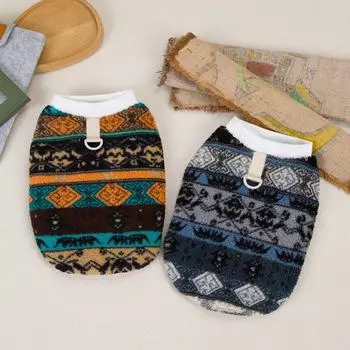 Одежда для собак в скандинавском стиле из бархата на осень и зиму — утепленная одежда для маленьких собак породы Тедди и померанский шпиц M (weight 4-6 kg) серый