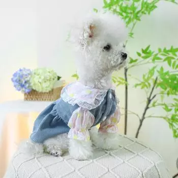 Одежда для собак, весна-лето, тонкая юбка для кошек, принцесса, цветочное милое платье для маленьких собачек с цветами, одежда для собак XS