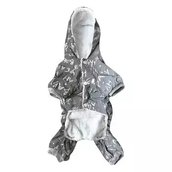 Одежда для собак Зимняя хлопковая утепленная ночная светоотражающая куртка для четвероногих L