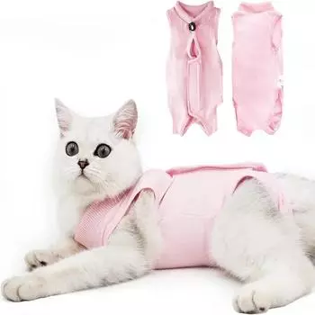 Одежда для стерилизации домашних животных для кошек Дышащая ткань для восстановления здоровья домашних животных Лекарства для собак Предотвращение облизывания после операции Костюм для восстановления после отлучения домашних животных S
