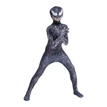 Одежда для выступлений для взрослых и детей, облегающая одежда для аниме-косплея, принадлежности для вечеринок 130 чёрный