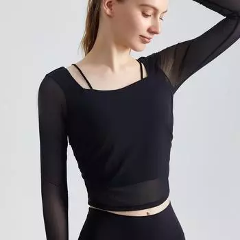 Одежда для занятий йогой, топы L чёрный